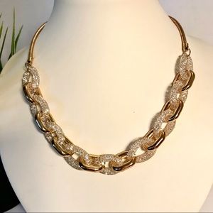 Crystal Gold Tone Necklace